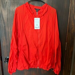 Athleta Expedition Jacket Womens 2X Red Hooded Windbreaker Brand New